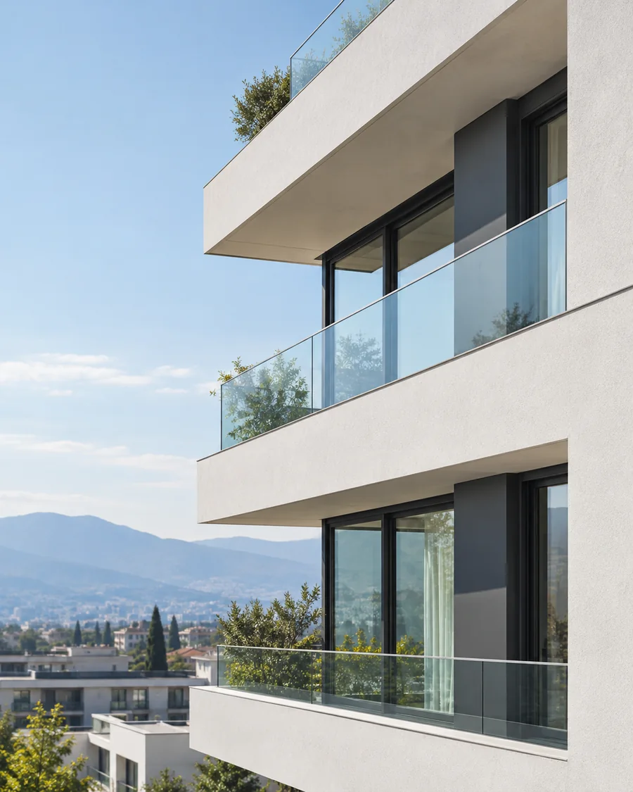 Dettaglio di architettura residenziale contemporanea